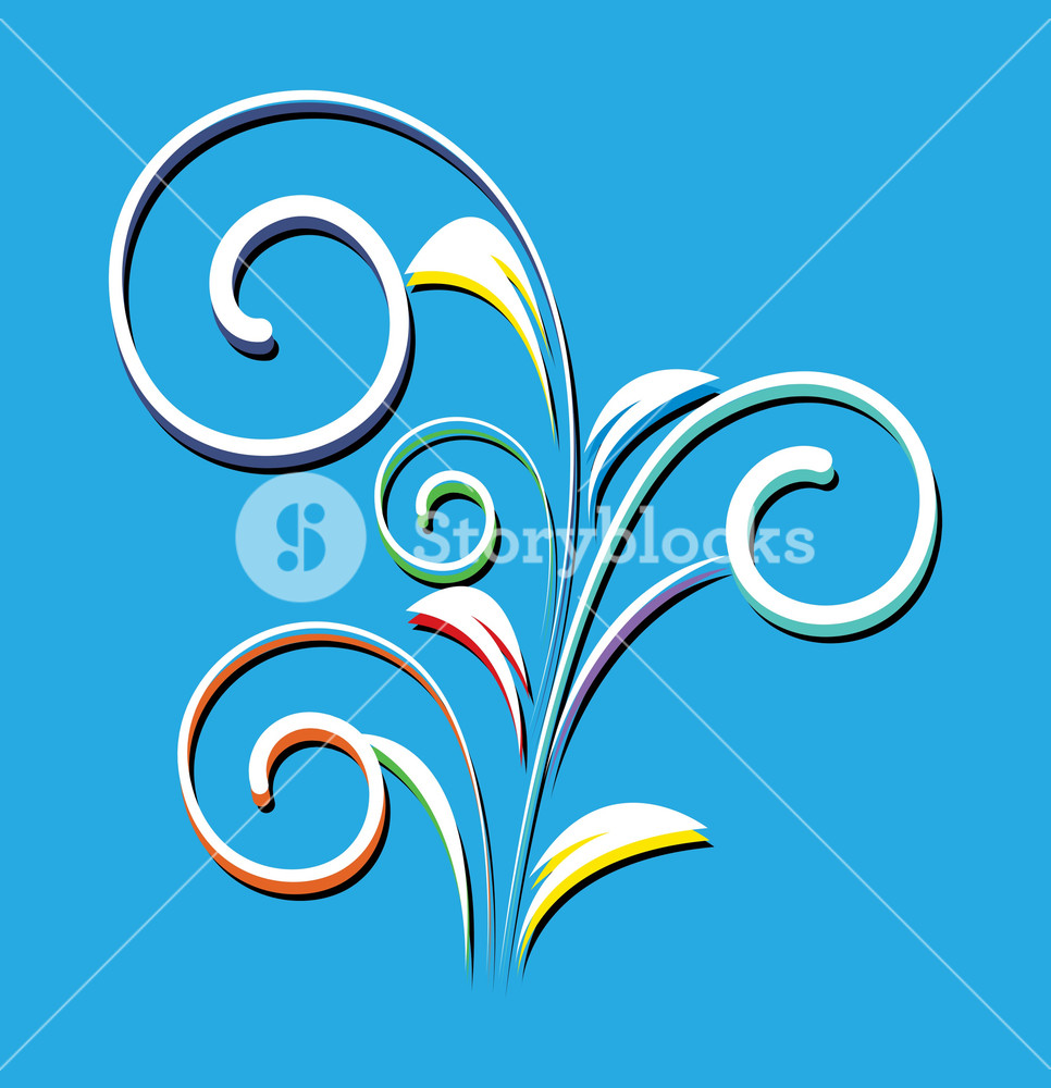966x1000 Abstract Design Flourish Vector Art Royalty Free Stock Image