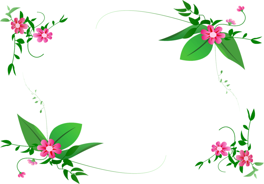 860x600 Flower Border Vector (Psd) Official Psds