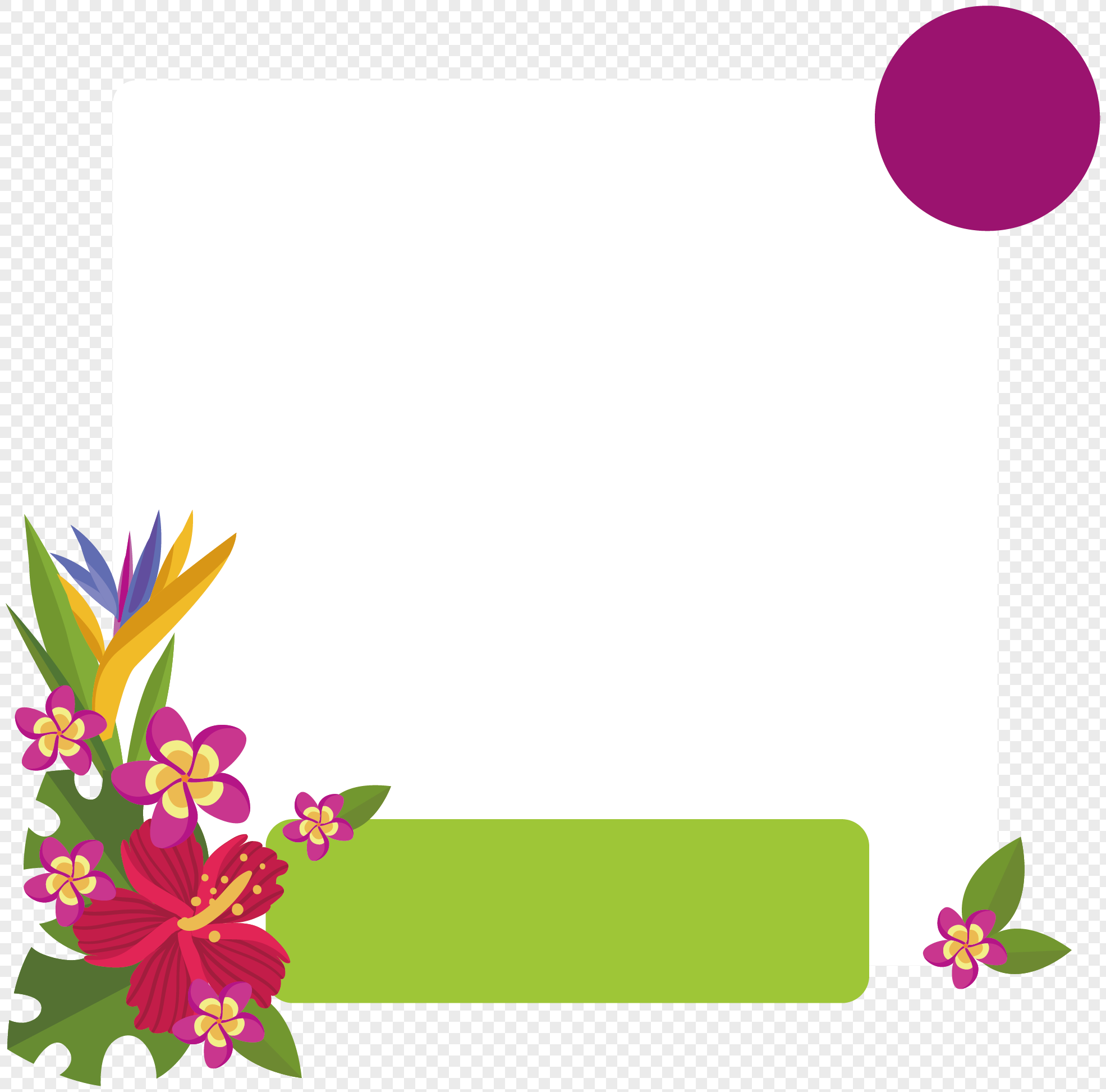 1971x1945 Flower Border Vector Png Image Picture Free Download