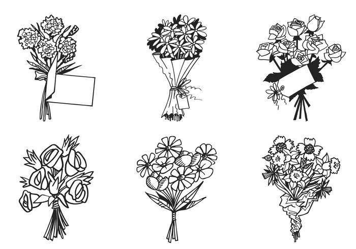 700x490 Flower Bouquet Vector Pack