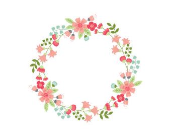 340x270 Floral Wreath Clipart