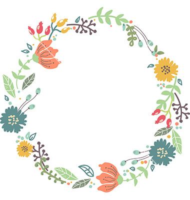 380x400 Floral Circle Arrow Clip Art Free Download
