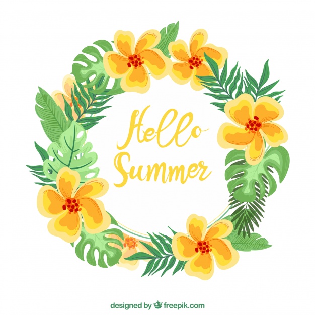 626x626 Hand Drawn Summer Floral Crown Vector Free Download