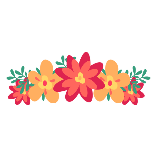 512x512 Orange Red Flower Crown