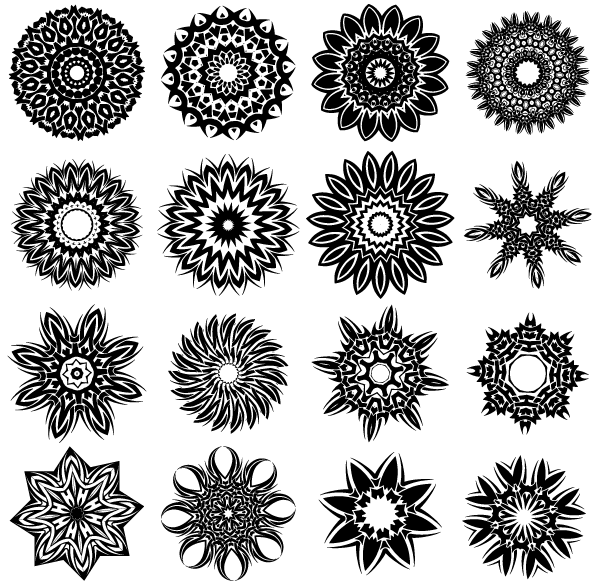 600x585 Free Tribal Flower Tattoo Designs Vector 123freevectors
