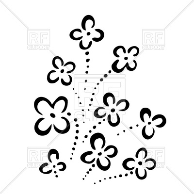 400x400 Simple Flowers Design Vector Image Vector Artwork Of Design