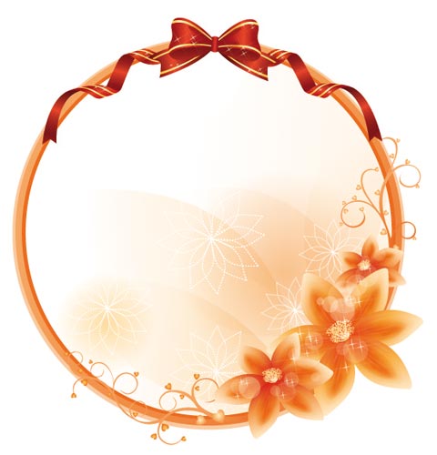 480x500 Flower Vector Frame Borders