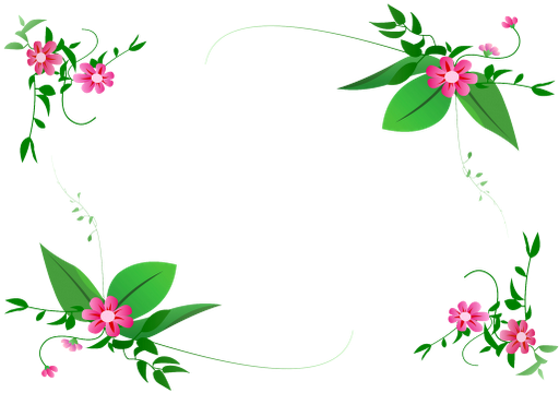 512x360 Flower Border Vector Png