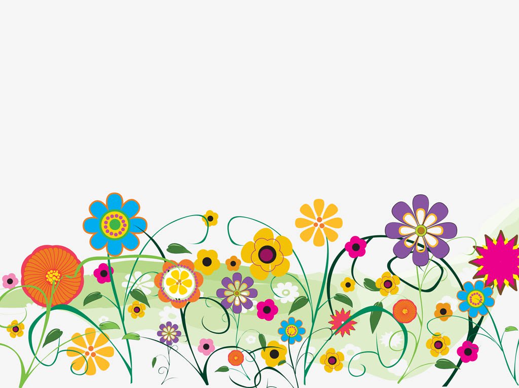 1024x765 Decorative Flowers Vector Vector Art Amp Graphics