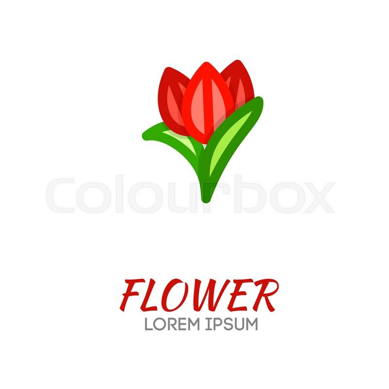 800x800 Tulips Flower Vector Logo. Flowers Company Logo. Shop Flowers Logo