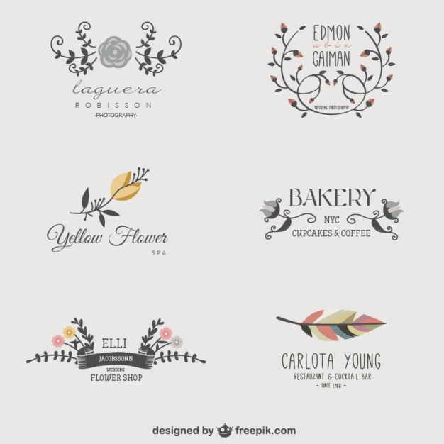 626x626 Floral Business Logos Vector Free Download