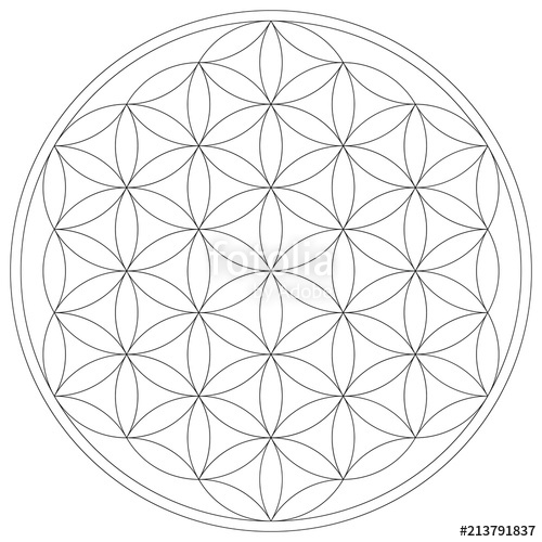 500x500 Geometrical Figure. Sacred Geometry Flower Of Life Vector