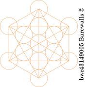 175x179 Art Print Of Metatrons Cube