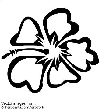 335x355 Download Hawaii Flower Outline Vector Graphic