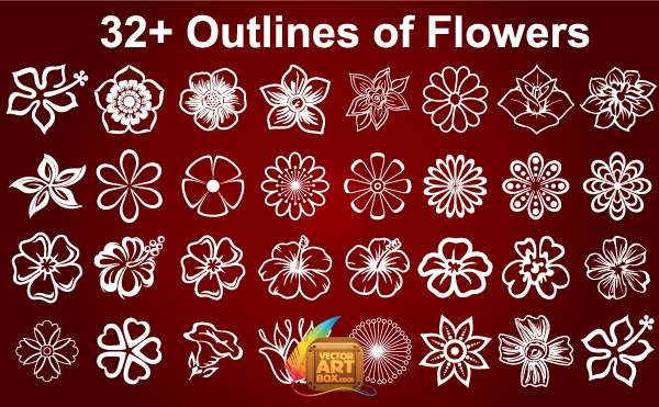 600x371 Free Free Flowers Outline Vector Art Psd Files, Vectors Amp Graphics