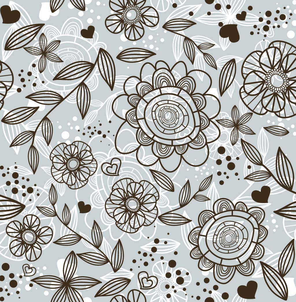 1024x1043 Flower Doodle Pattern Vector Art Amp Graphics