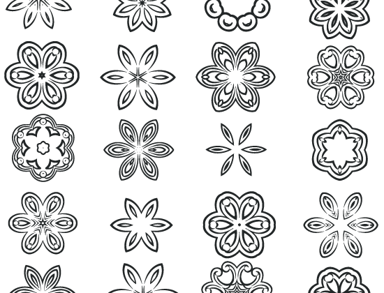 550x420 A Huge Vector Freebie Of Abstract Flower Petals Creative Nerds