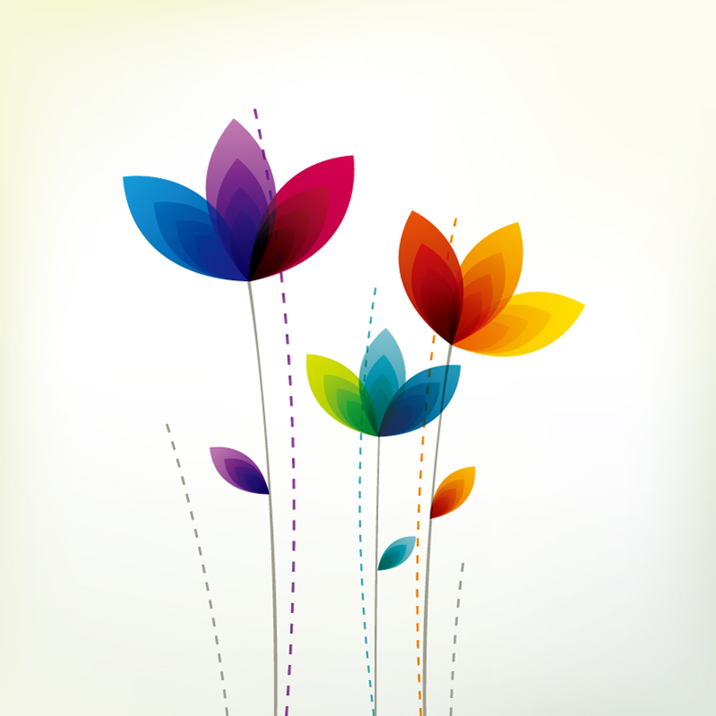 800x800 Colorful Abstract Flower Petals Vector Free Vector Graphic Download