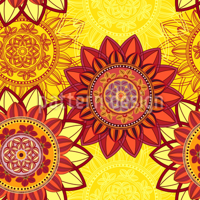 400x400 Mandala Flower Power Vector Ornament