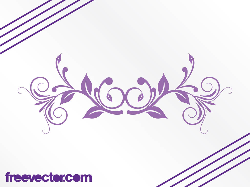 1024x765 Purple Floral Swirl Vector Vector Art Amp Graphics