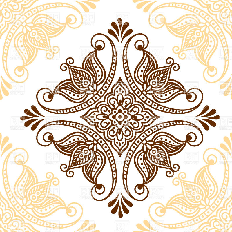 800x800 Ornamental Mehndi Style Flower