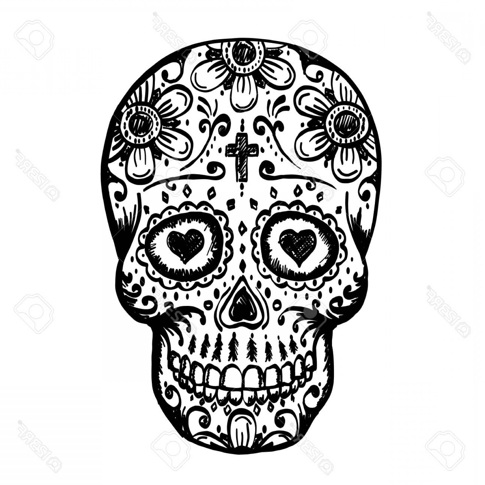 1560x1560 Vector Mexican Flower Tattoo Shopatcloth