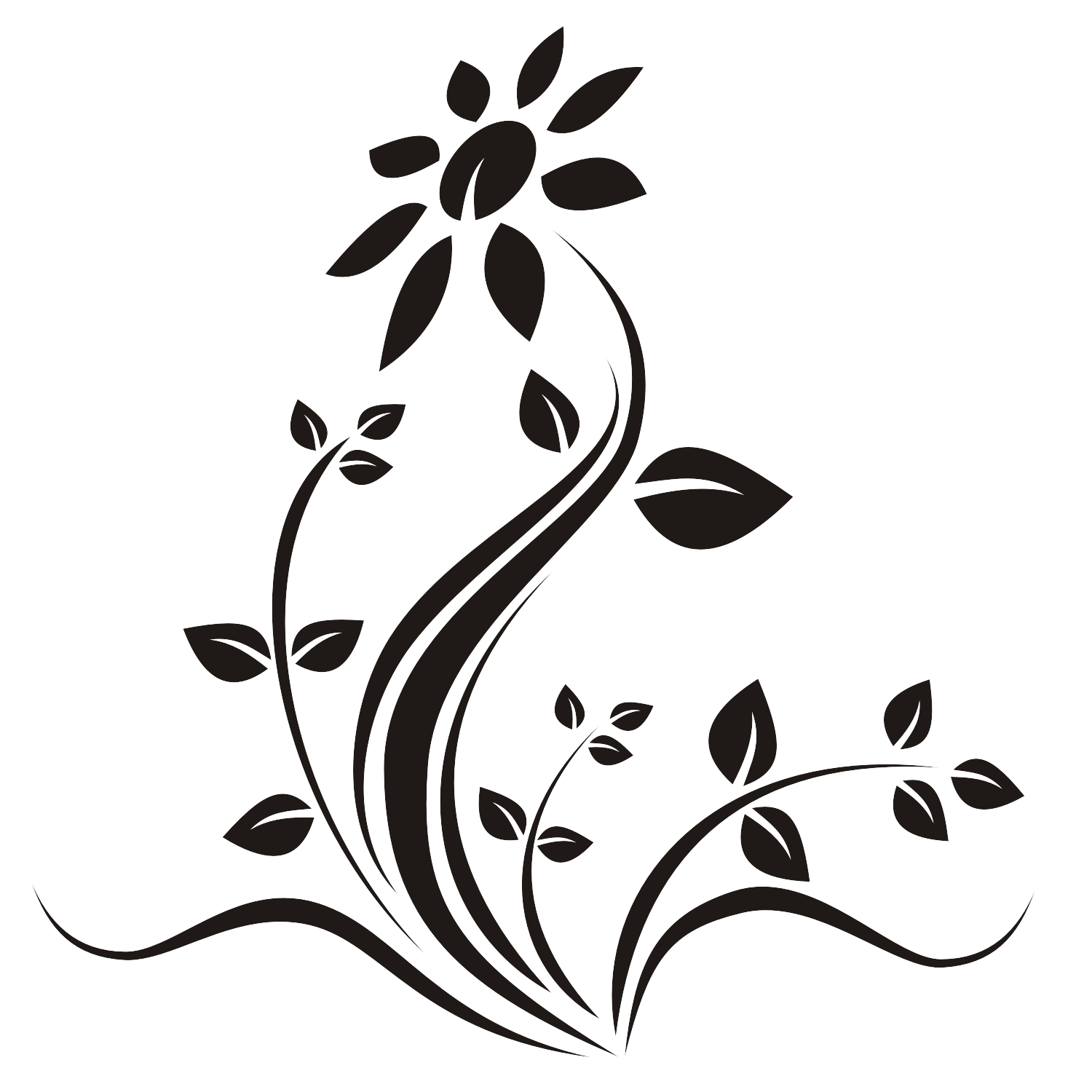 1500x1500 Vector For Free Use Flower Tattoo Vector