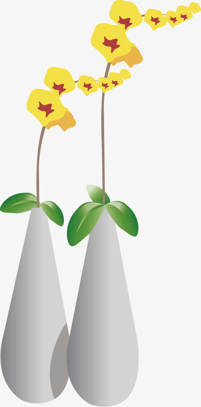 650x1315 Flower Vase Vector Material, Flower Vector, Vector Material