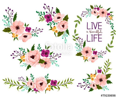 500x417 Flower Vector Set Stock Image And Royalty Free Vector Files On