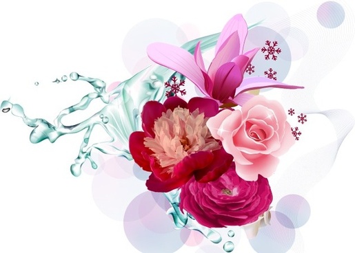 515x368 Flower Vector Art Free Vector Download (217,174 Free Vector) For
