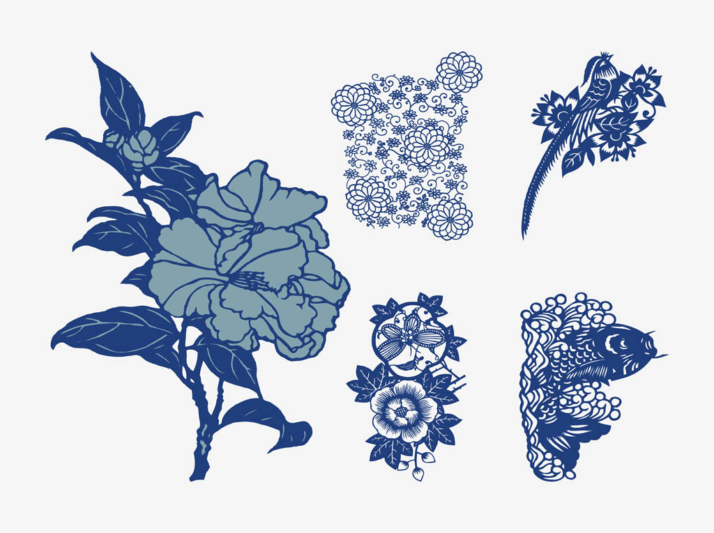 1024x765 Japanese Vector Flowers Vector Art Amp Graphics