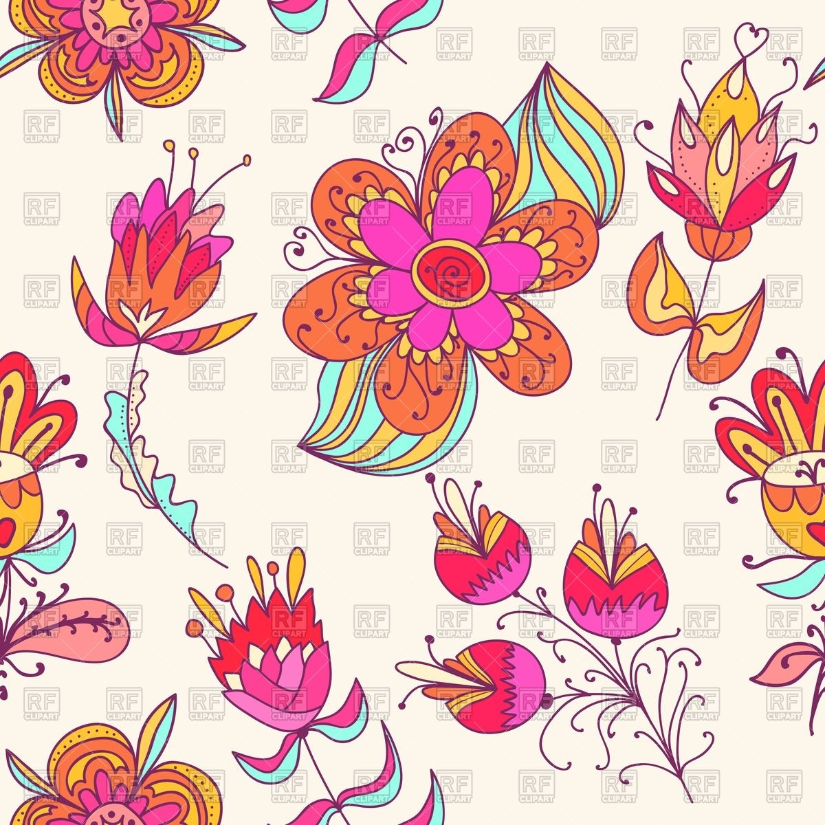 1200x1200 Seamless Floral Pattern