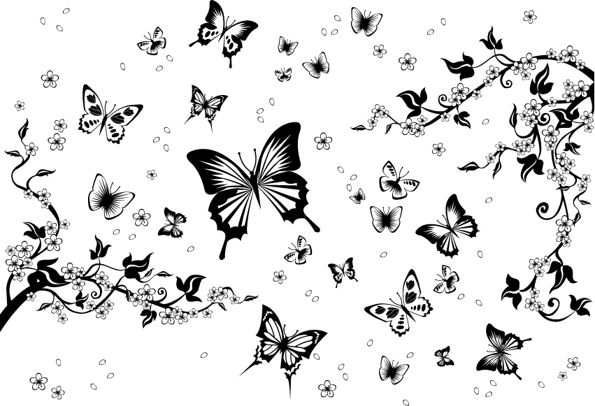 851x581 Black And White Pattern Vector Free Vector 4vector