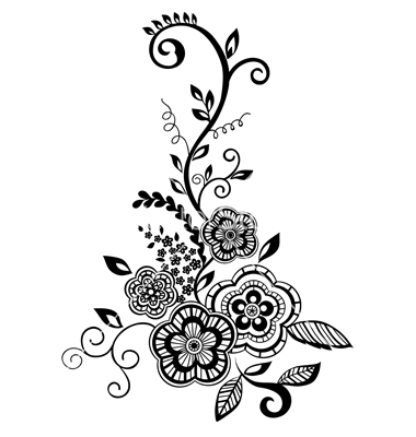 Flower Vector Black And White at GetDrawings | Free download