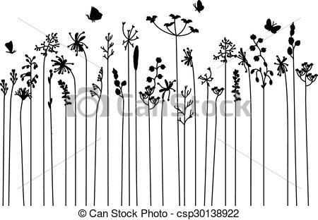 450x312 Seamless Pattern Brush With Stylized Summer Flowers. Endless