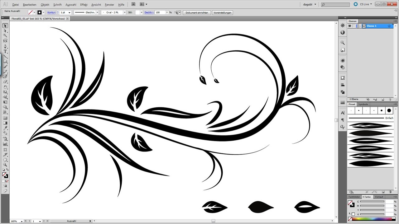 1280x720 Swirl Floral Tutorial Illustrator