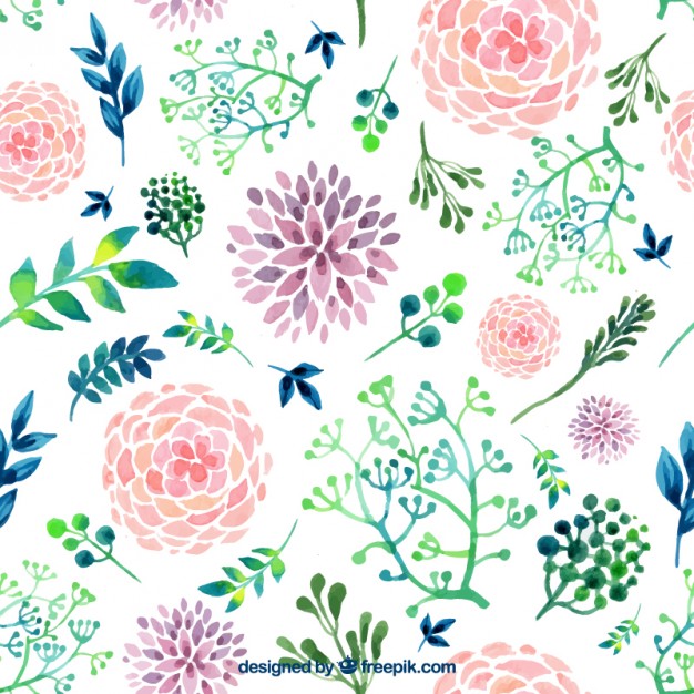 626x626 Hand Painted Flowers Vector Free Download
