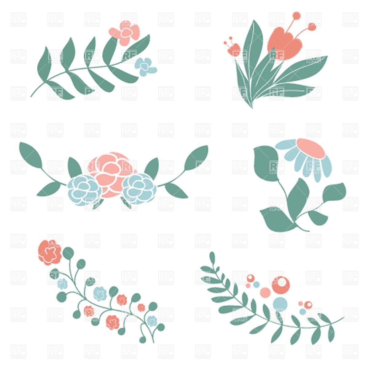 1200x1200 Floral Vector Clip Art Free Download