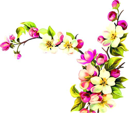 500x436 Small Design Flower Design Templates Realistic Small Flowers