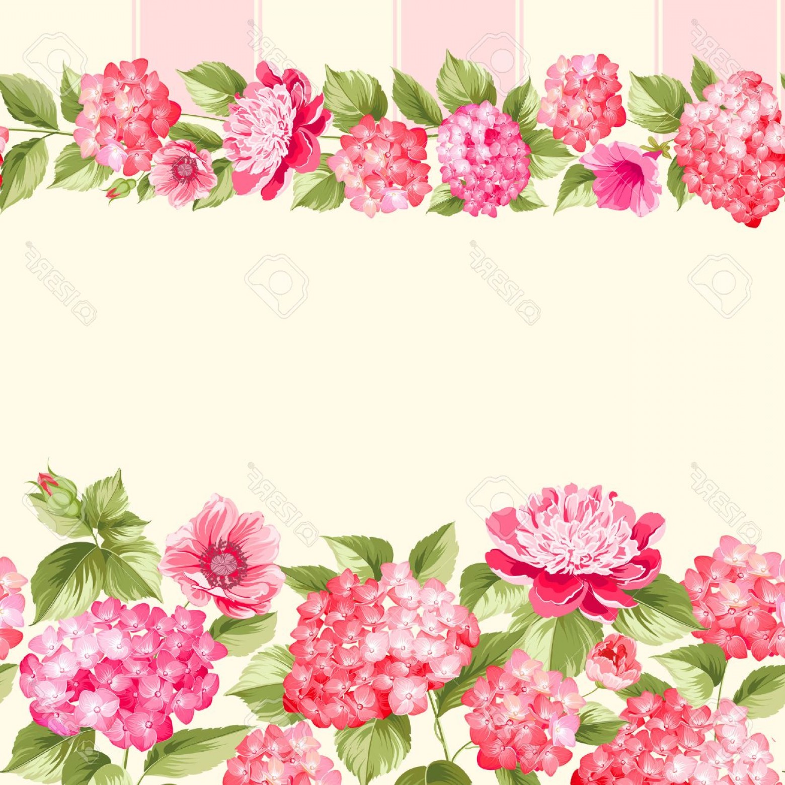 1560x1560 Photostock Vector Pink Flower Border With Tile Elegant Vintage