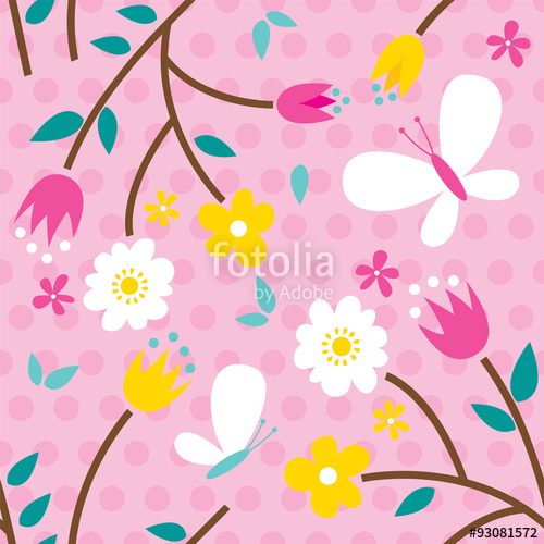 500x500 Seamless Cute Floral Flower Vector Illustration.suitable For Gift