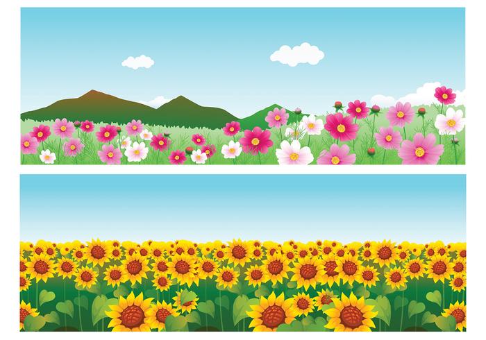 700x490 Summer Flower Vector Wallpaper Pack