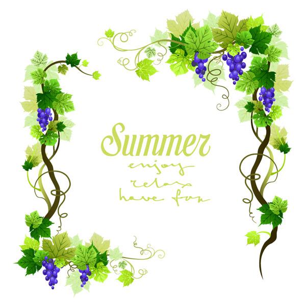 600x599 Rose Vine Border Vector [Eps]