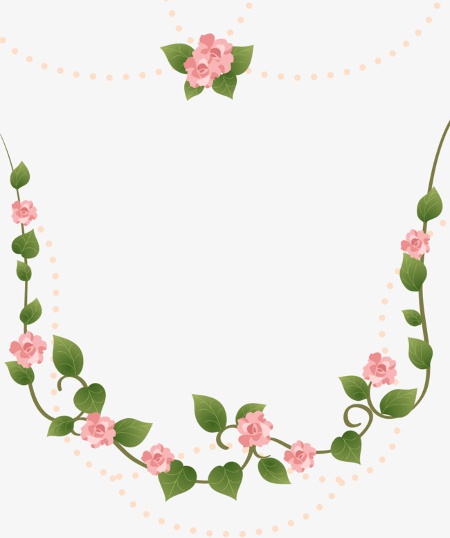 650x777 Vector Hand Painted Flower Vine, Flower Vector, Vine Vector