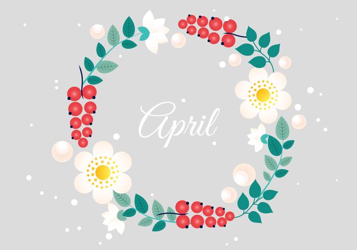 700x490 Floral Wreath Free Vector Art