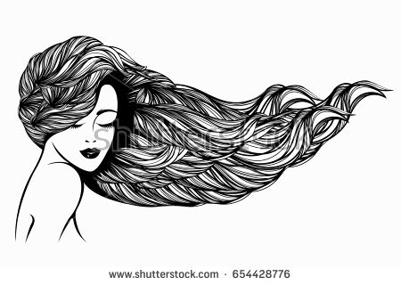 Flowing Hair Vector