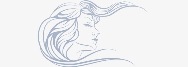 650x234 Female Silhouette Vector Flowing Hair, Female, Contour, Sketch Png