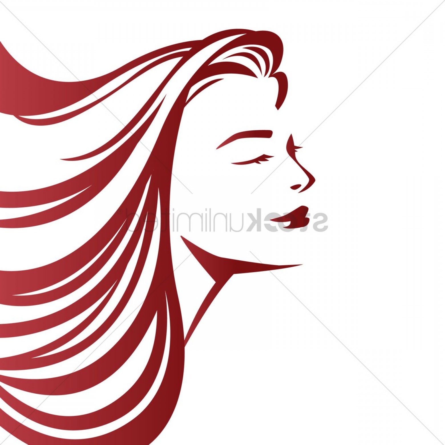 1560x1560 Artistic Design Of Woman With Flowing Hair Shopatcloth