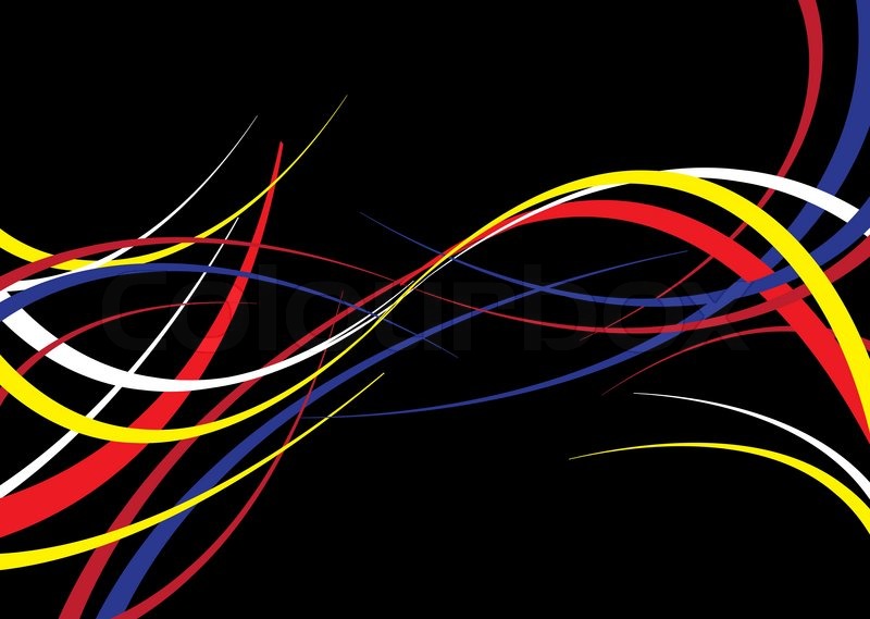 800x569 Abstract Background With A Flowing Ribbon Theme On Black Stock