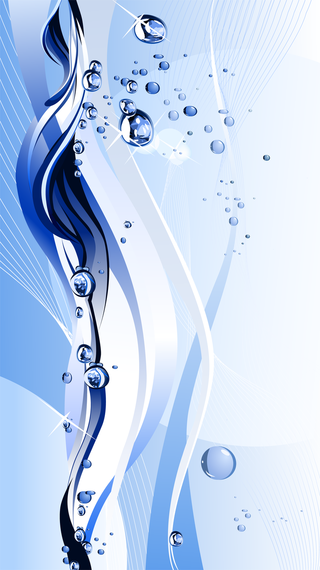 320x570 Flowing Water Theme Vector